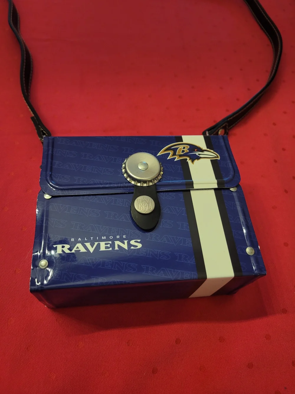 Baltimore Ravens Metal Crossbody Bag